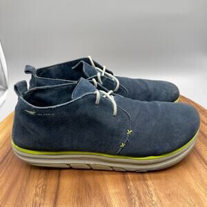 Altra Mens Desert Chukka Boots Mens 11.5 Blue Suede Leather Casual Walking